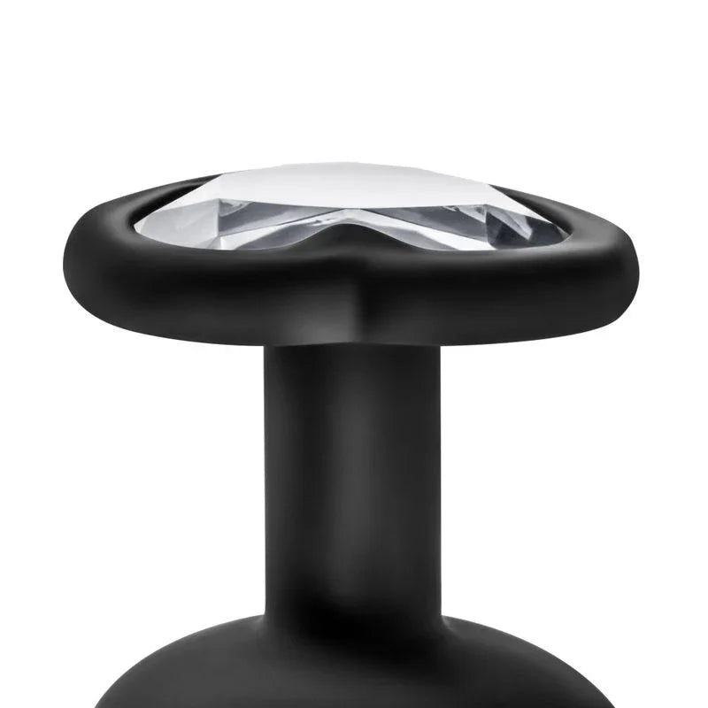 Luxe Bling Plugs Training Kit Black With Clear Gems
