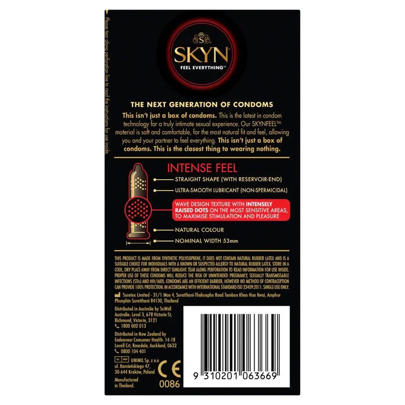SKYN Intense Feel Condoms 10 Pc - Take A Peek