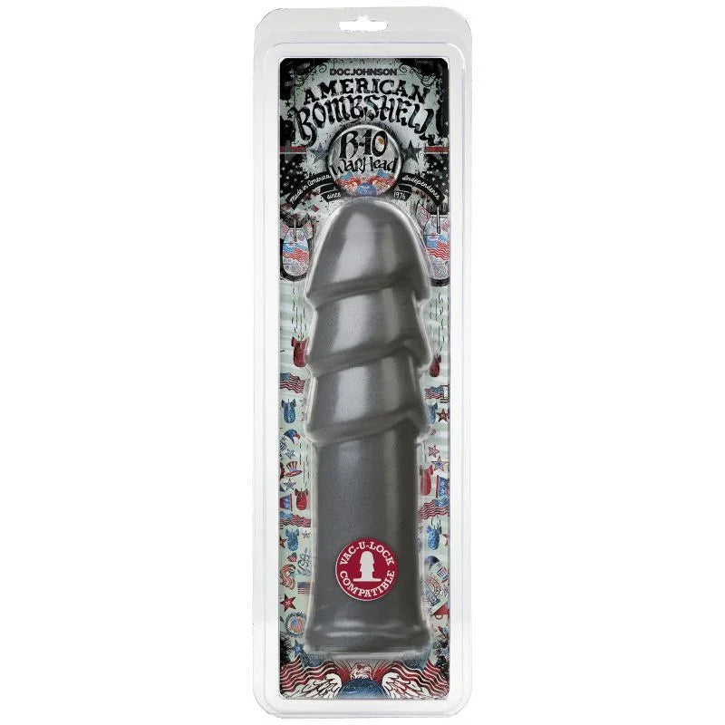 B-10 Warhead 10in Anal Dildo Gun Metal