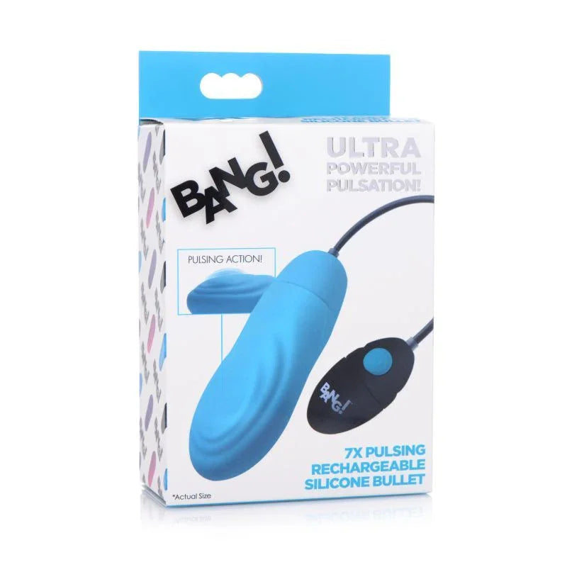 7X Pulsing Rechargeable Bullet Blue