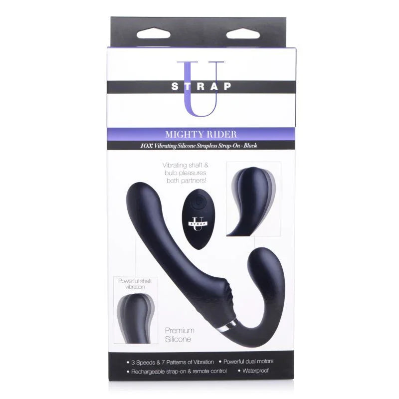 Mighty Rider 10X Strapless Strap-On Black w Remote