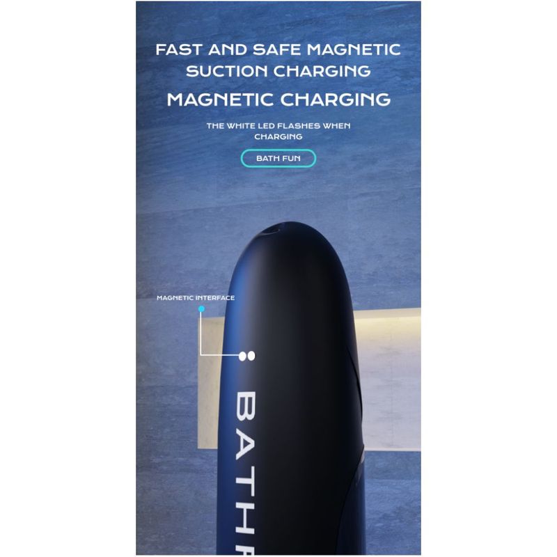 BathFun Automatic USB Waterproof Penis Pump w Magic Sleeve