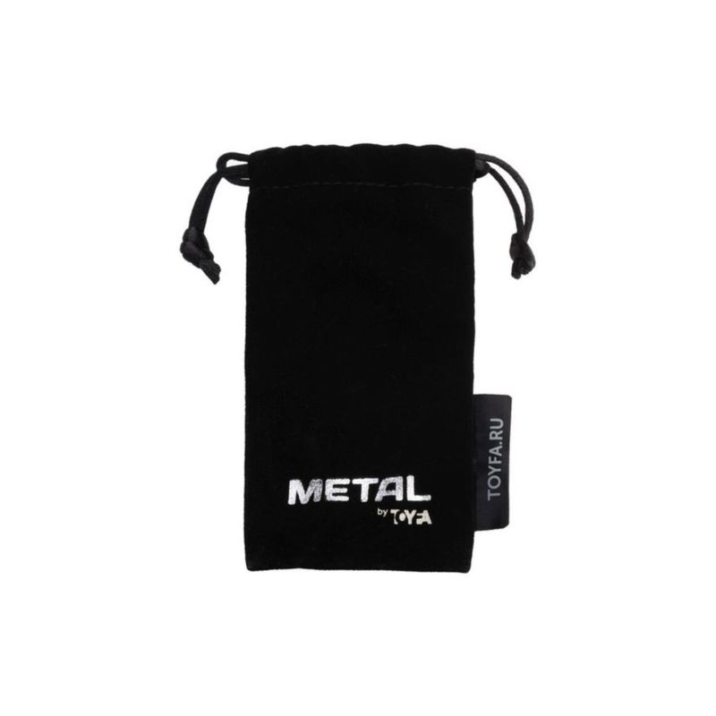 Red Metal Anal Plug w Black Crystal Medium