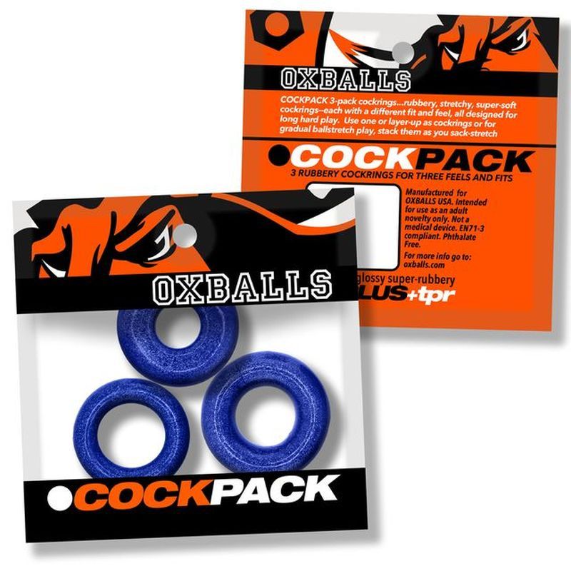 Cockpack 3 Pc Ring Set Blue - Take A Peek