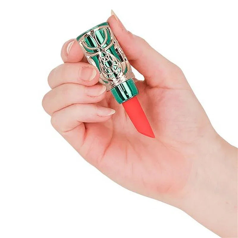 Emerald Kiss 4 In 1 Lipstick Vibrator - Take A Peek