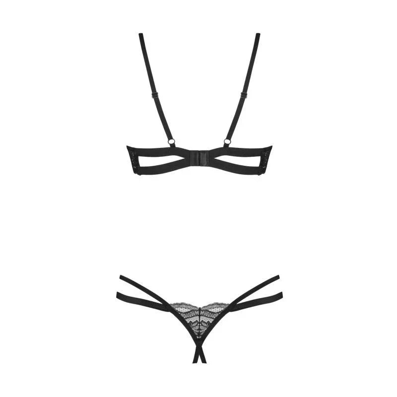 Nutris 2 Pc Crotchless Bra Panty Set