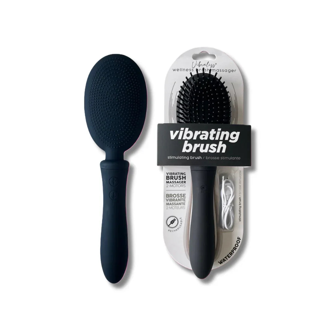 VIBRALISS Vibrating Hairbrush Black - Take A Peek