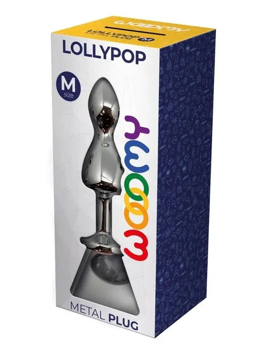 WOOOMY Lollypop Double Ball Metal Plug White M - Take A Peek