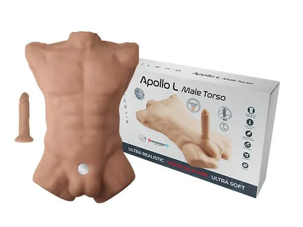SILEXD 7" Torso + Dildo Liquid Silicone Caramel - Take A Peek