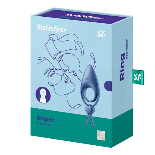 Satisfyer Sniper Cock Ring Blue - Take A Peek