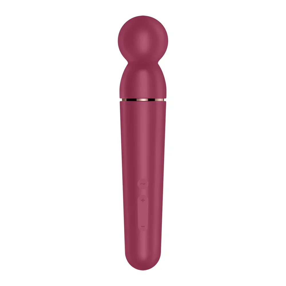Satisfyer Planet Wand-er - Berry - Berry/Rose Gold USB Rechargeable Massager Wand