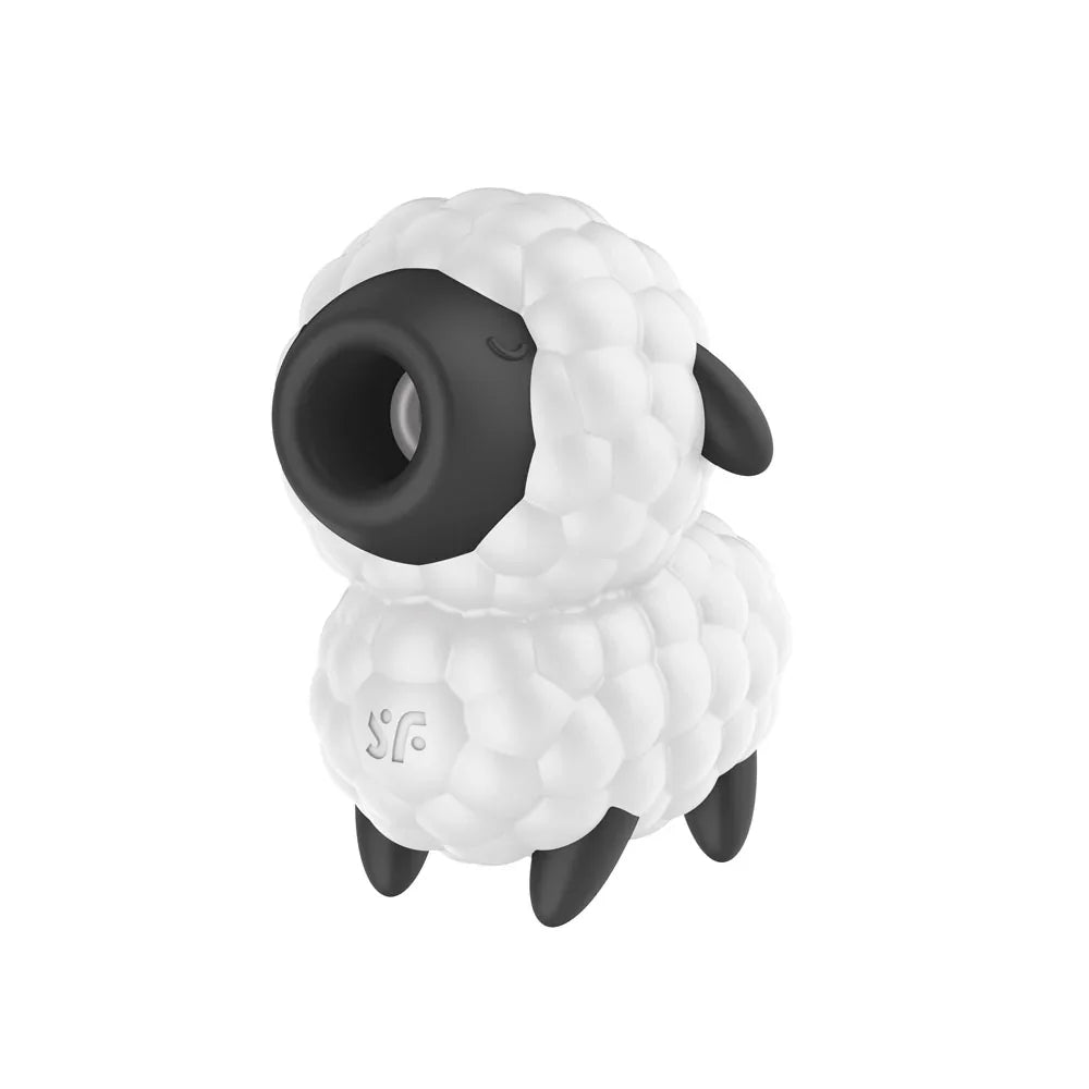 Satisfyer Dreamy Sheep - /Black USB Rechargeable Vibrating Air Pulse Stimulator - Take A Peek