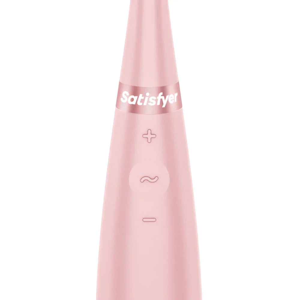 Satisfyer Tip Tease - Rose - Rose USB Rechargeable Vibrator with Twirling Tip - Take A Peek