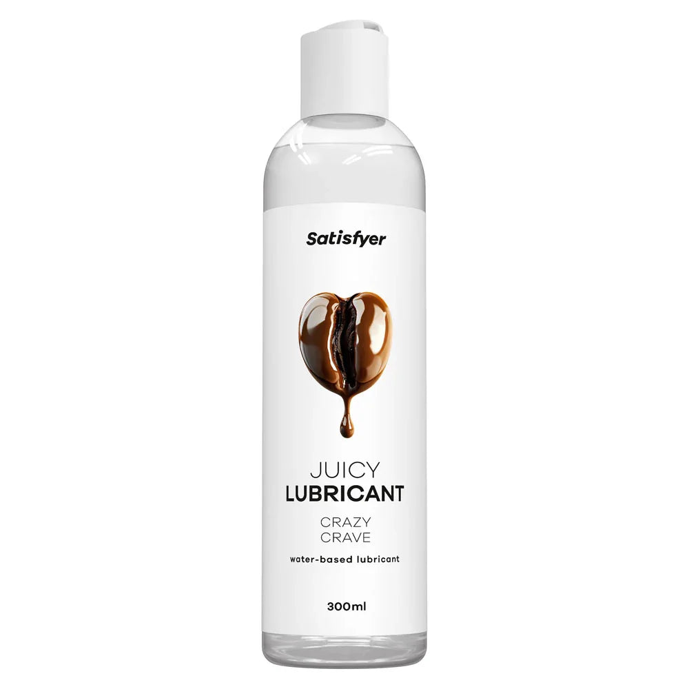 Satisfyer Juicy Lubricant 300 ml Crazy Crave - Coffee Scented Water Based Lubricant - 300 ml Bottle - Take A Peek