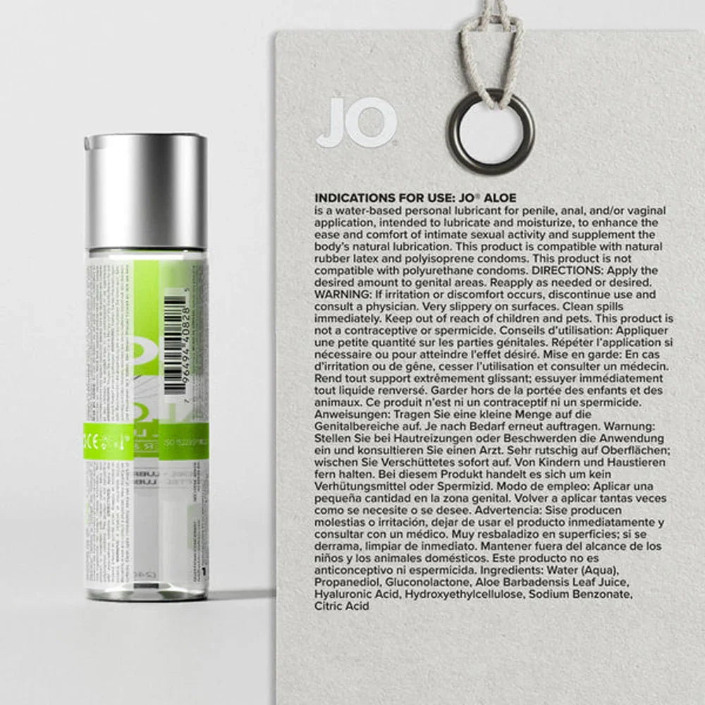 JO Aloe - 60ml - Water Based Lubricant with Aloe - 60 ml Bottle