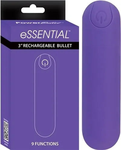 Essential 3" Rechargeable Bullet - Purple with Storage Case - Take A Peek