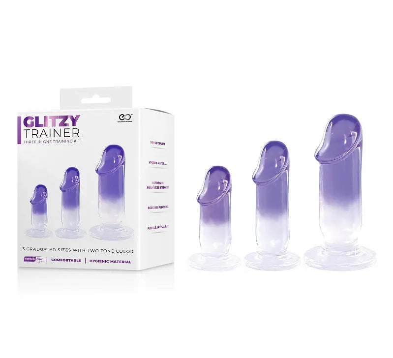 GLITZY TRAINER 3 IN 1 DONG KIT- PURPLE - Take A Peek