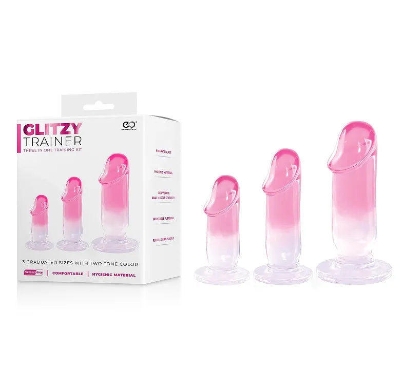 GLITZY TRAINER 3 IN 1 DONG KIT- PINK - Take A Peek