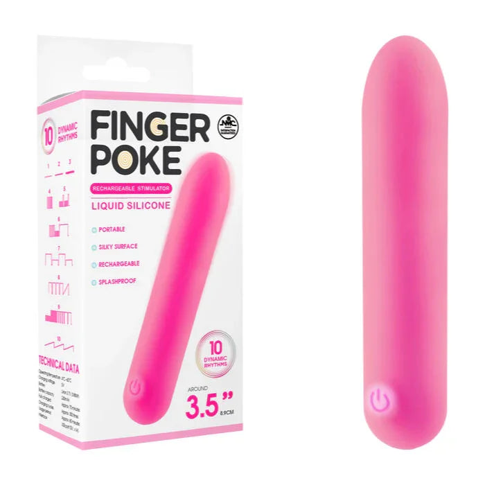 FINGER POKE 3.5" MINI VIBRATOR PINK - Take A Peek