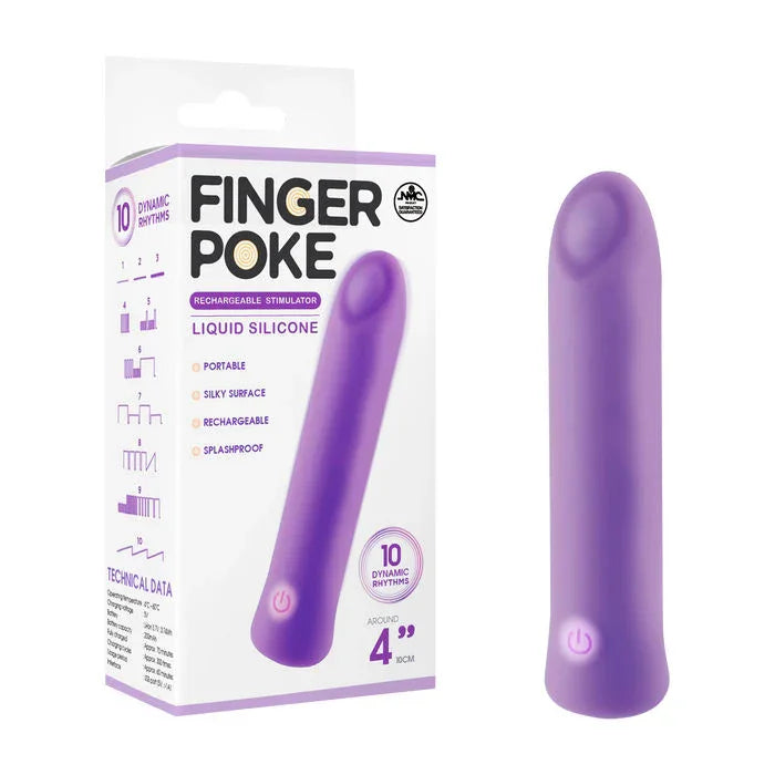 FINGER POKE 4" MINI VIBRATOR PURPLE - Take A Peek