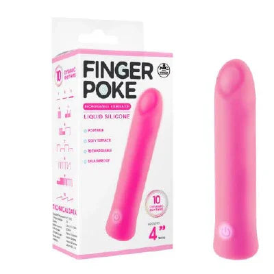FINGER POKE 4" MINI VIBRATOR PINK - Take A Peek
