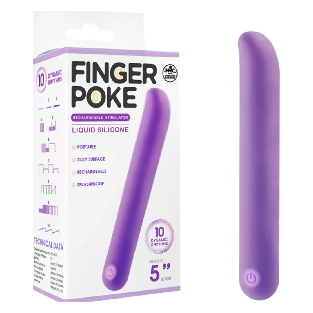 FINGER POKE 5" MINI VIBRATOR PURPLE - Take A Peek
