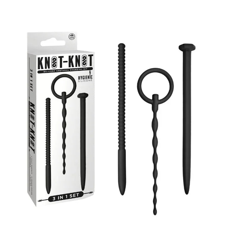 KNOT KNOT SILICONE URETHRAL PLUG SET-636295