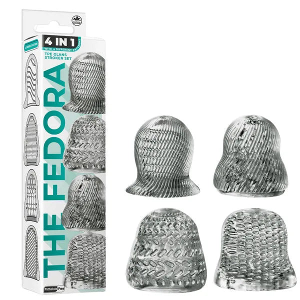 THE FEDORA 4 SET MASTURBATOR TRANSPARENT BLACK - Take A Peek