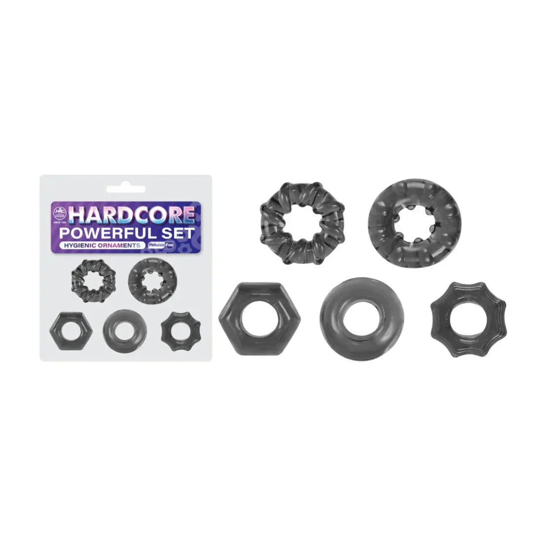 HARDCORE 40MM TPE ORNAMENT 5PCS SET TRANSPARENT BLACK - Take A Peek