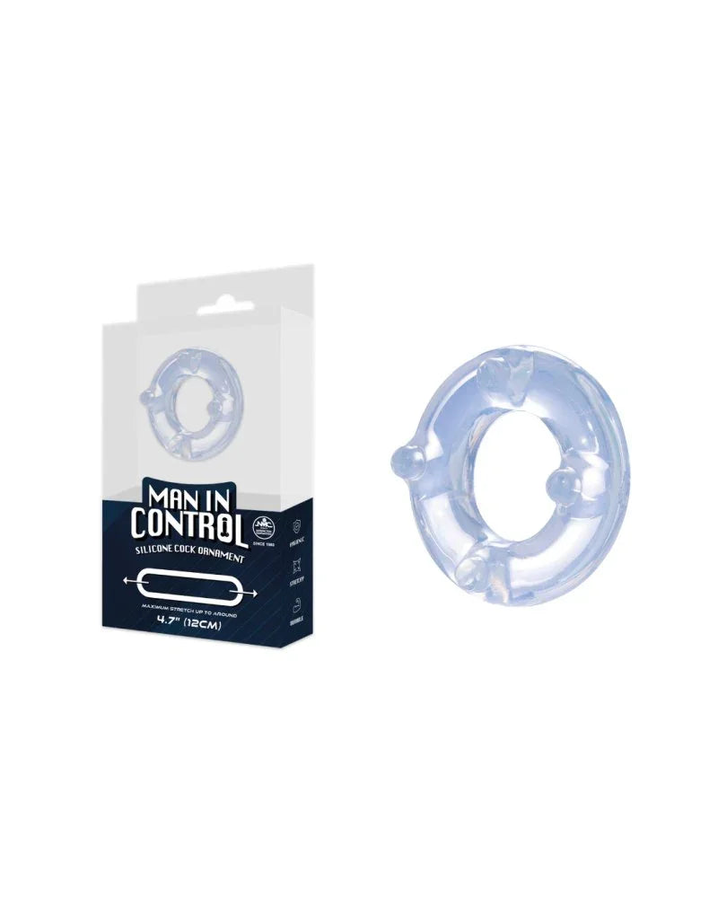 MAN IN CONTROL SILICONE COCK ORNAMENT TRANSPARENT-642289