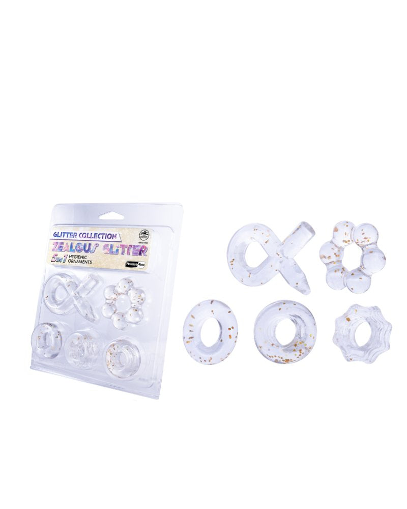 ZEALOUS GLITTER TPE ORNAMENT KIT SET IN CLEAR GOLD-644917