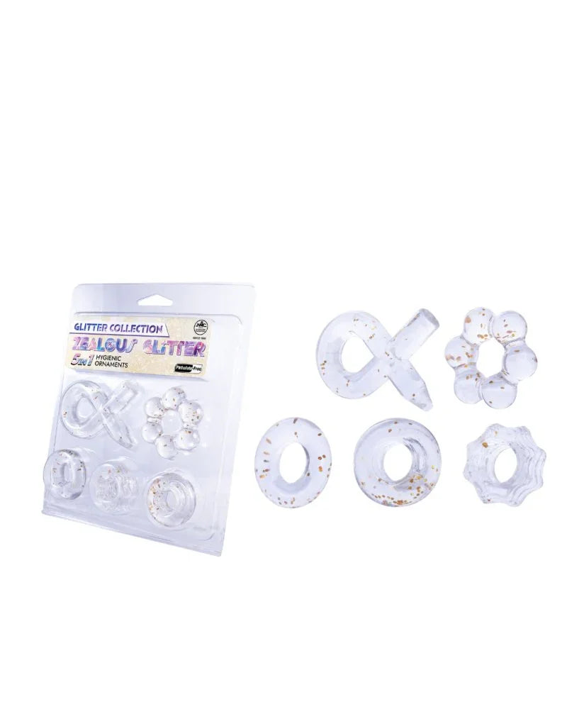 ZEALOUS GLITTER TPE ORNAMENT KIT SET IN CLEAR GOLD-644917
