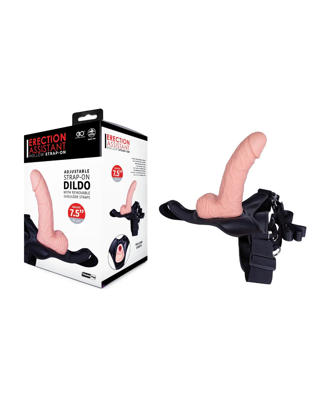SILICONE HOLLOW ADJUSTABLE STRAP ON DILDO - Take A Peek
