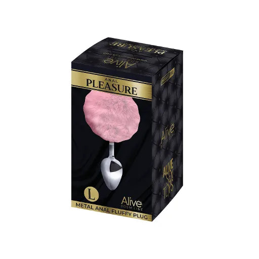 Alive Metal Fluffy Plug Pink- L - Take A Peek
