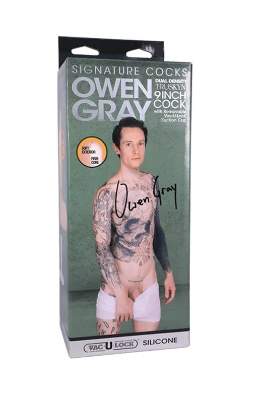 Signature Cocks Owen Gray - Silicone 9 inch-8160-25-BX