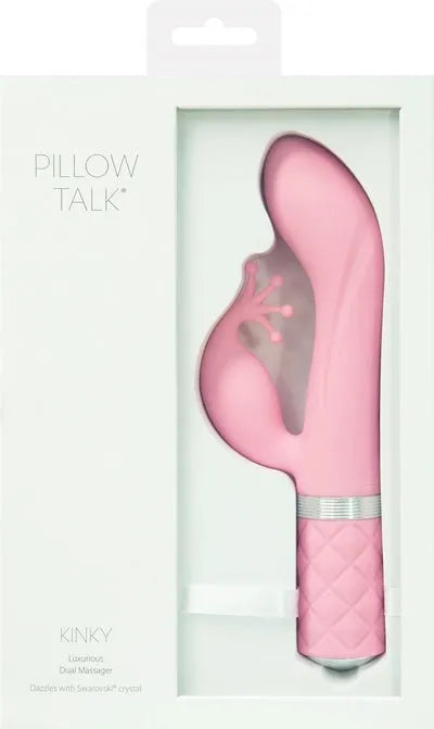 PILLOW TALK KINKY CLITORAL STIMULATOR WITH SWAROVSKI CRYSTAL PINK - Take A Peek