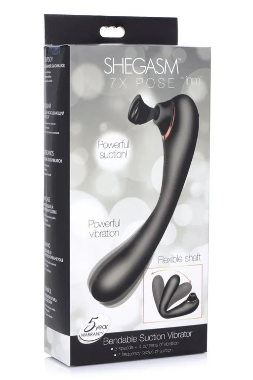 INMI Shegasm 7X Pose Bendable Suction Vibrator - Take A Peek