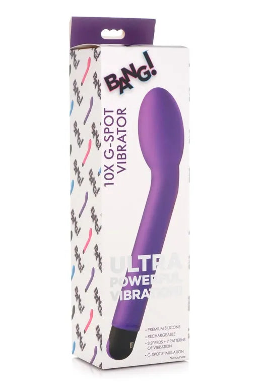Bang! 10X G-Spot Rechargeable Vibrator - Purple - Take A Peek
