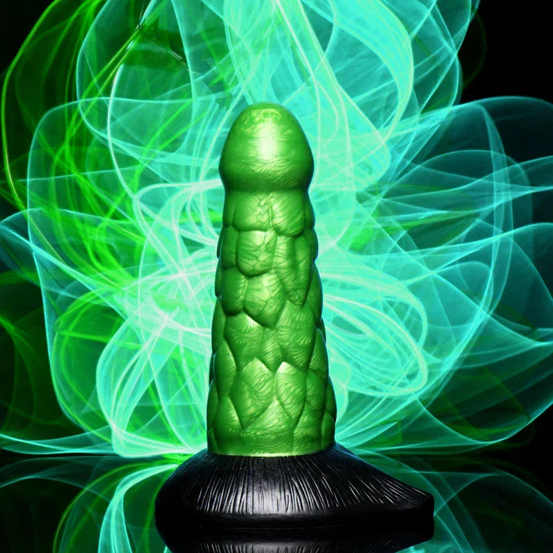 Creature Cocks Radioactive Reptile Thick Scaly Silicone Dildo - 19 cm Dildo - Take A Peek
