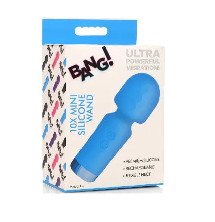 BANG! 10X Mini Silicone Wand - Blue - Take A Peek