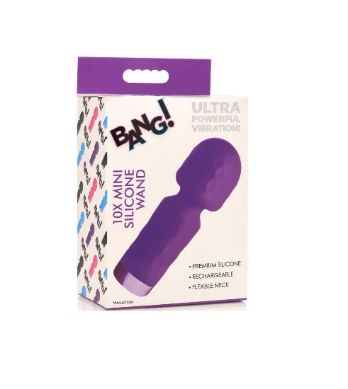 BANG! 10X Mini Silicone Wand - Purple - Take A Peek
