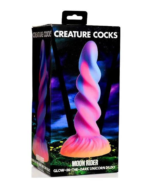 Creature Cocks Moon Rider Glow-in-the-Dark Unicorn Dildo - Take A Peek