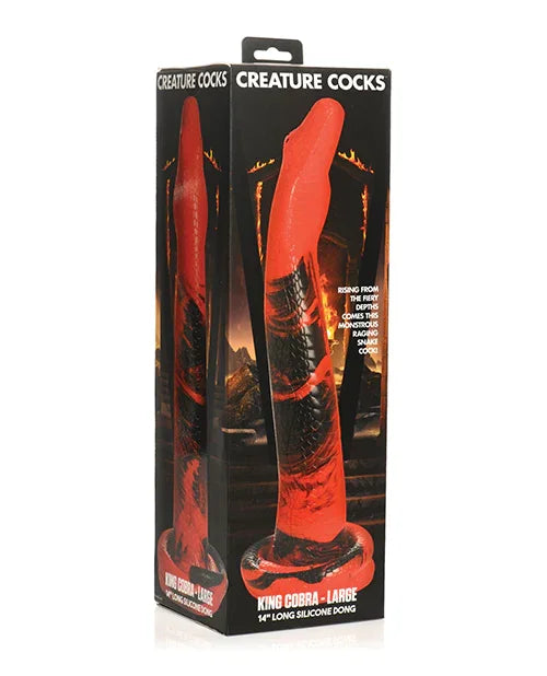 Creature Cocks King Cobra - Large 14" Long Silicone Dong - Take A Peek