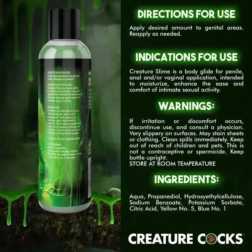 Creature Slime by Creature Cocks - Slime - Water Based Lubricant - 237 ml Bottle - Take A Peek