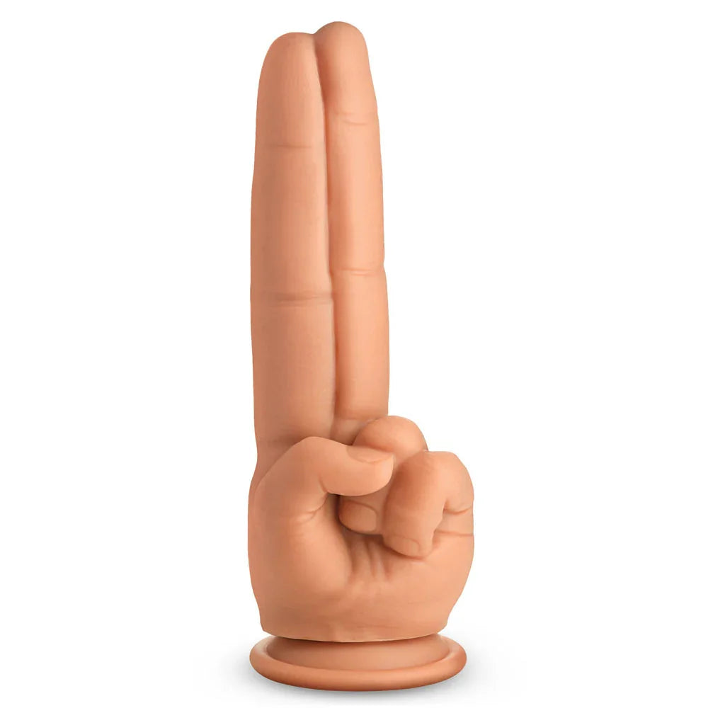 Master Series The Pleaser - 23.6 cm Double Finger Dildo - Take A Peek