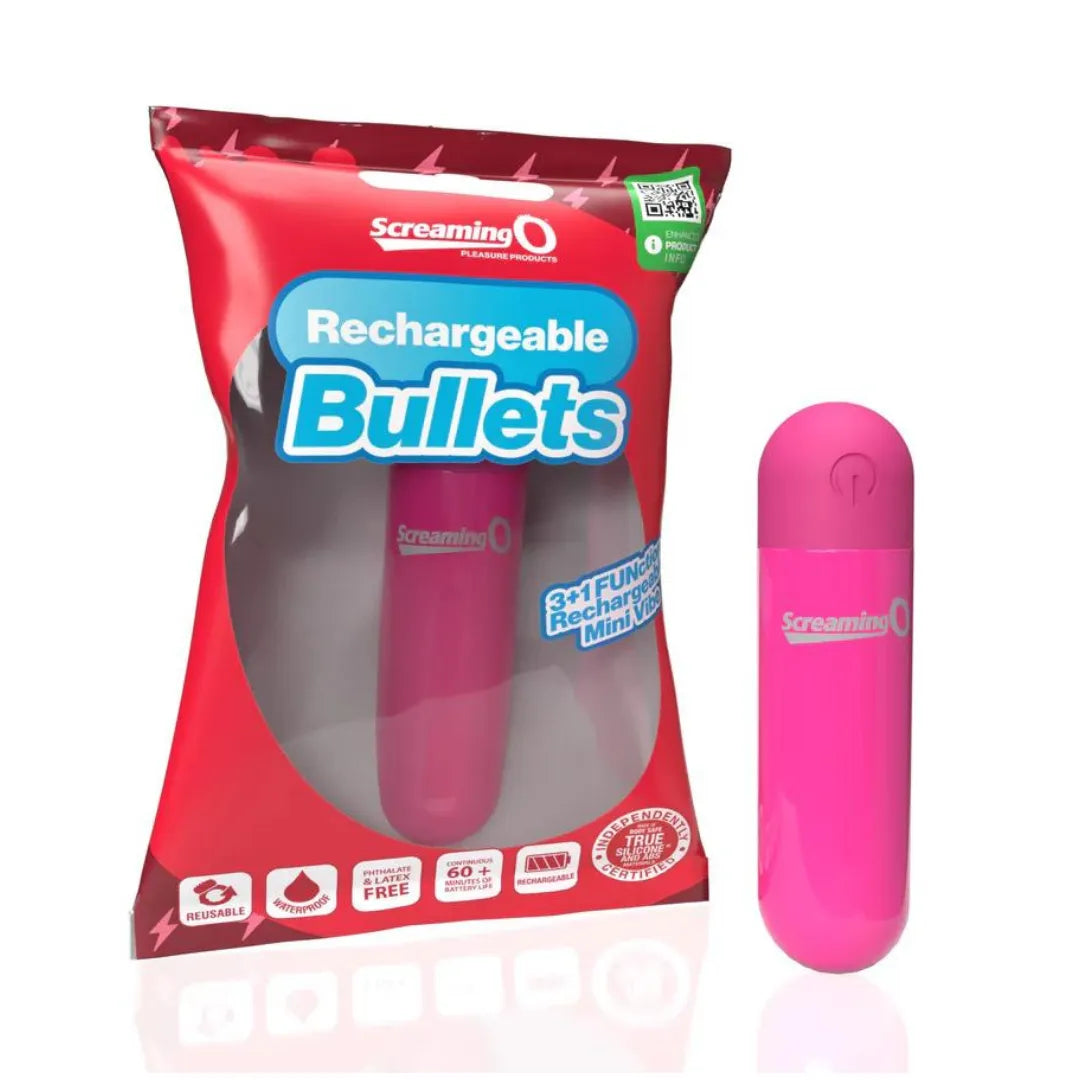 Screaming O Rechargeable Bullets - Pink - Take A Peek