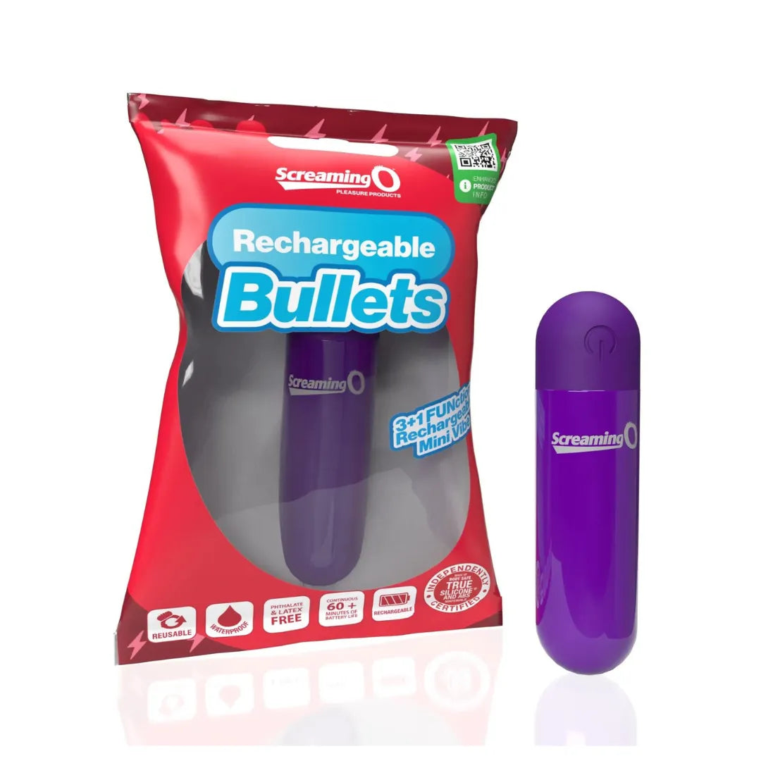 Screaming O Rechargeable Bullets - Purple - Take A Peek