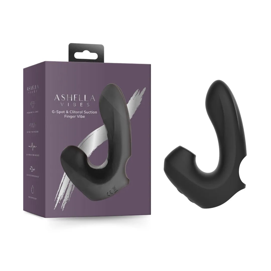 Ashella Vibes G-spot Clitoral Suction Finger Vibe - Take A Peek