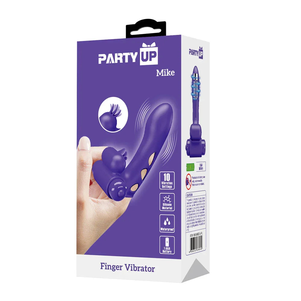 Party Up MIKE Finger Vibe - - Vibrating Finger Vibrator - Take A Peek