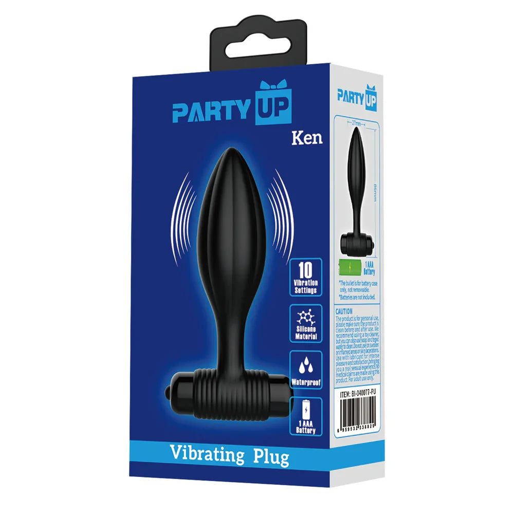 Party Up KEN Vibrating Butt Plug - 8.6 cm Vibrating Butt Plug - Take A Peek